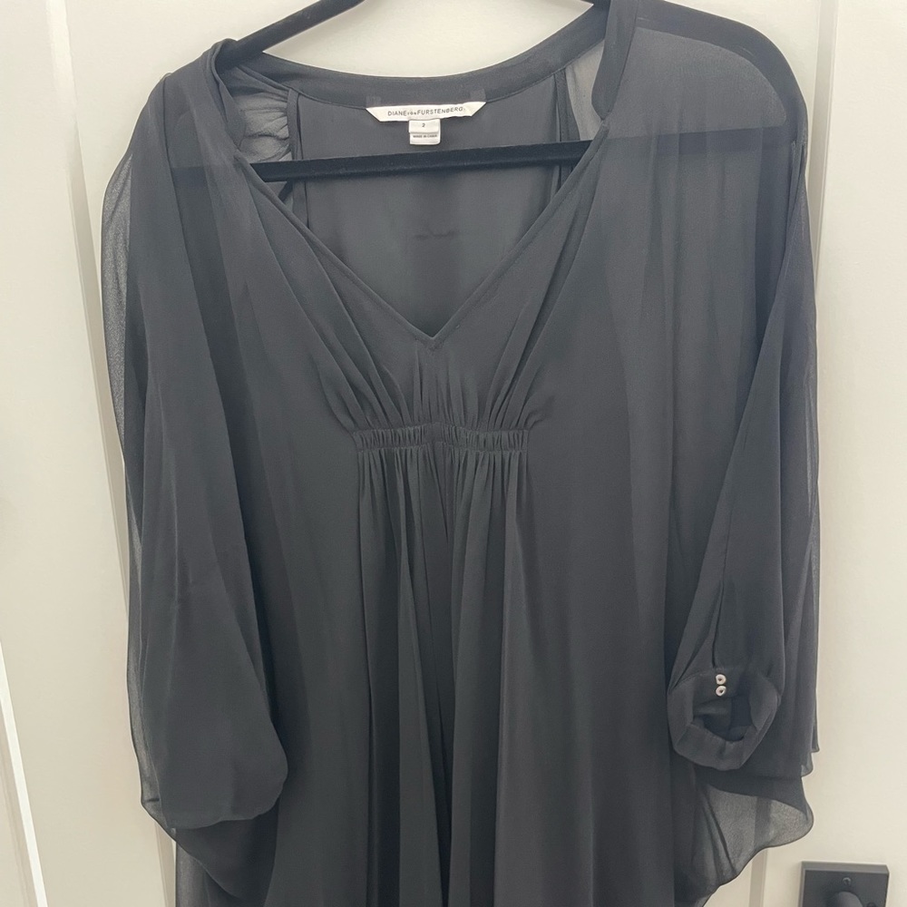 DVF black dress